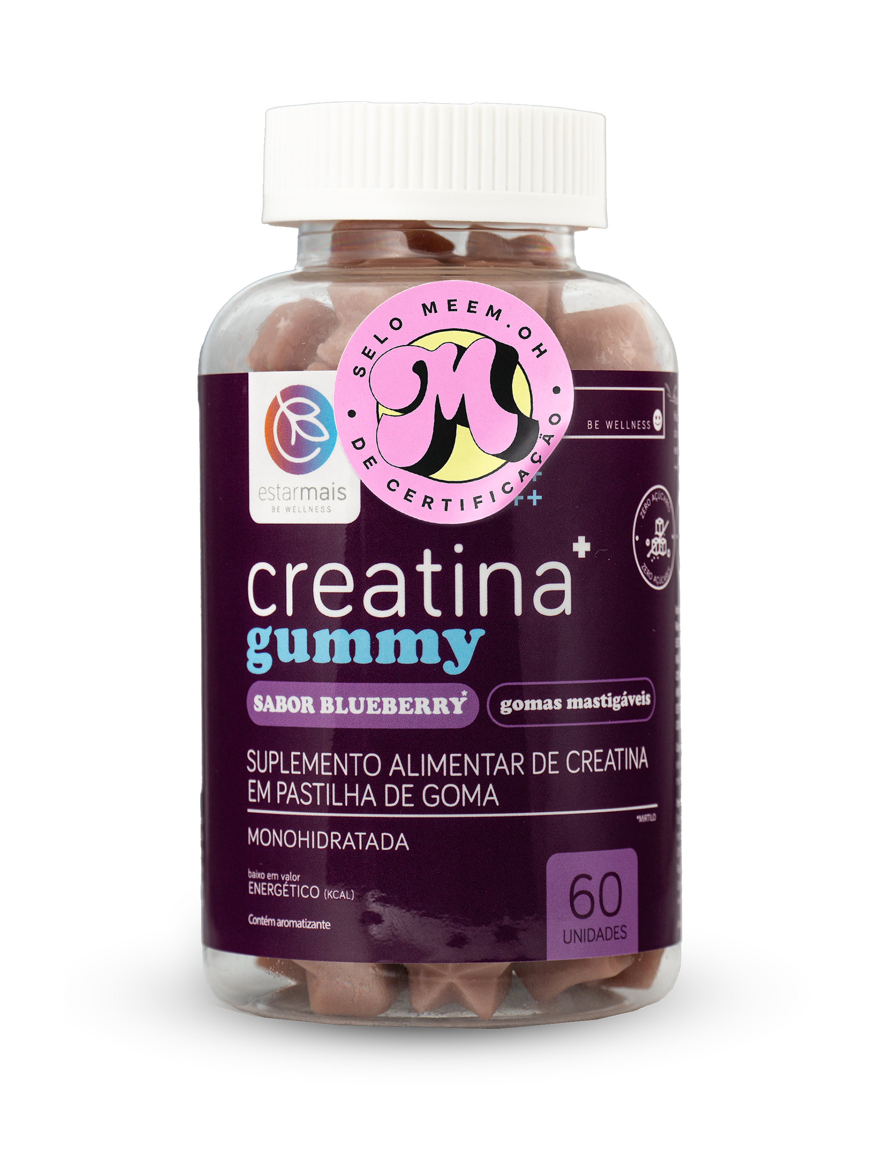 Creatina Gummy Blueberry Selo Meem.oh
